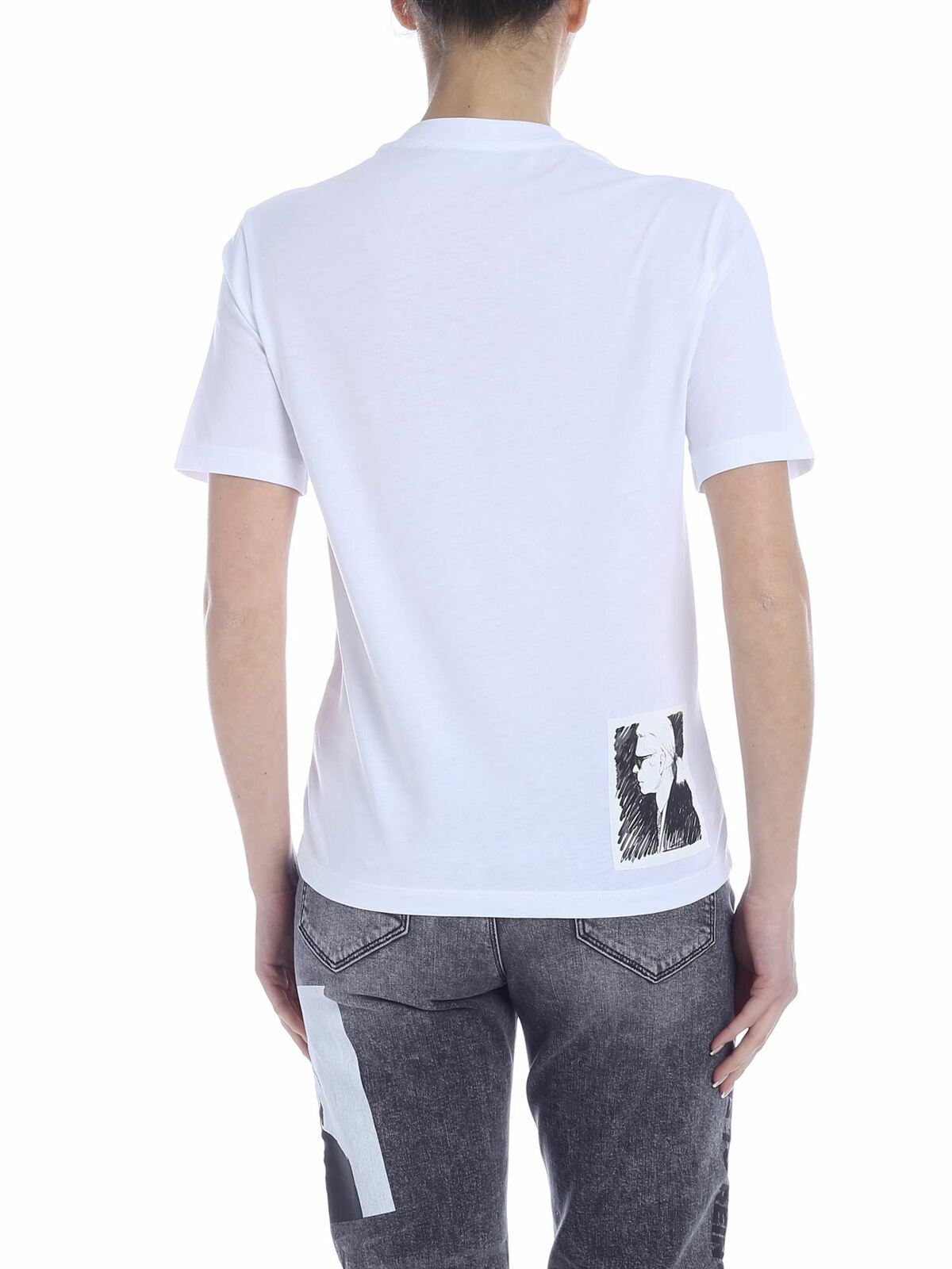 Shop Karl Lagerfeld Karl Legend Karlism T-shirt In White