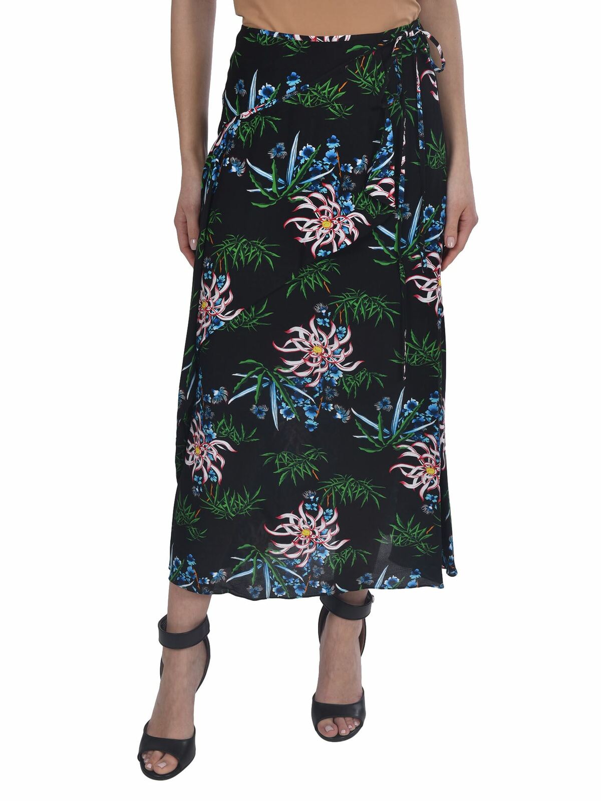 Shop Kenzo Sea Lily Skirt In Black In Negro