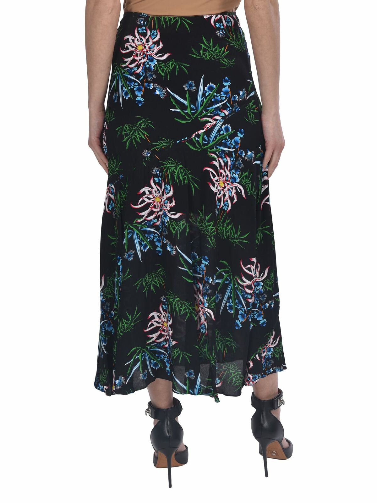 Shop Kenzo Sea Lily Skirt In Black In Negro