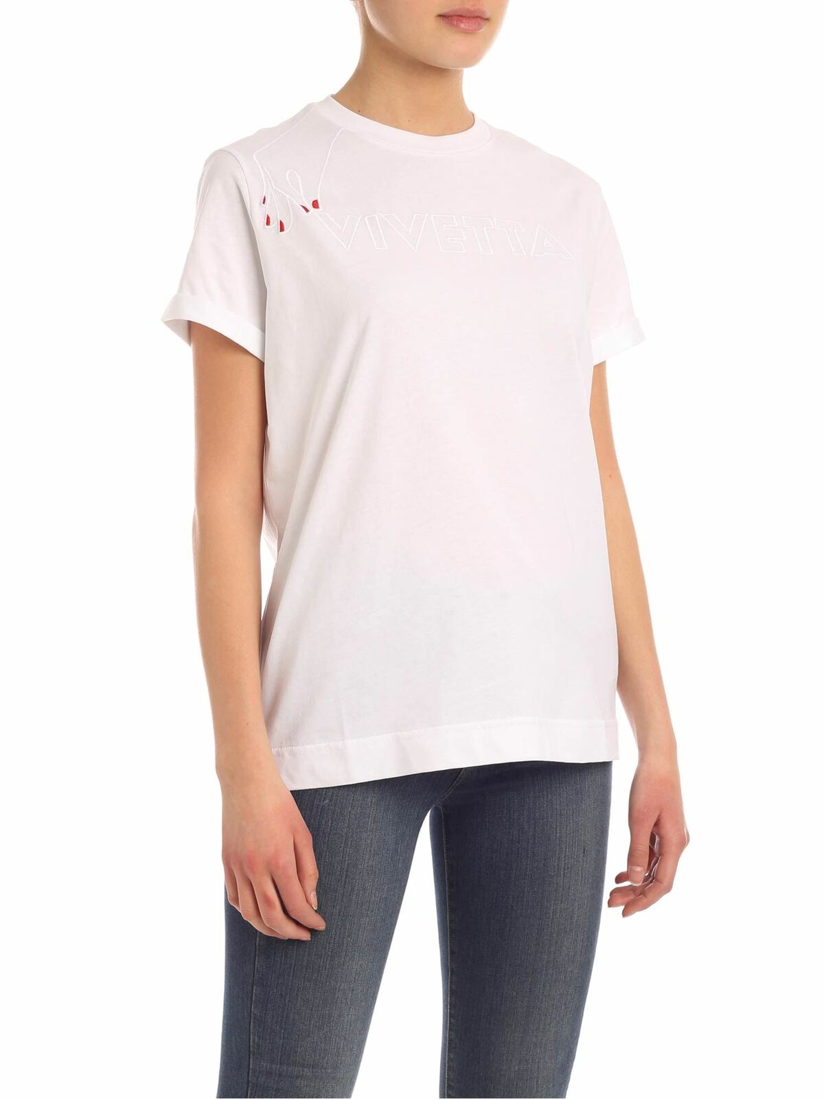 Shop Vivetta Vivietta Hand T-shirt In White