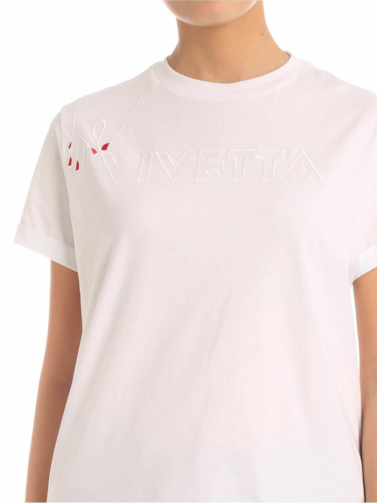Shop Vivetta Vivietta Hand T-shirt In White
