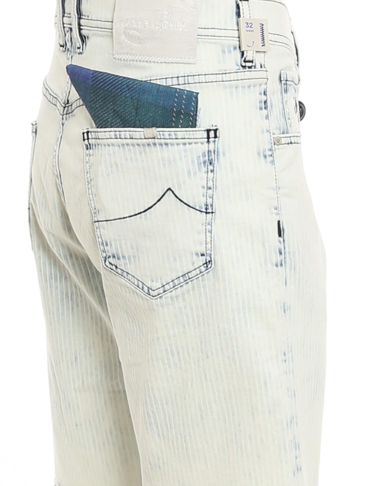 Jacob Cohen Style 6636 striped denim shorts|J6636COMF02329W255010022