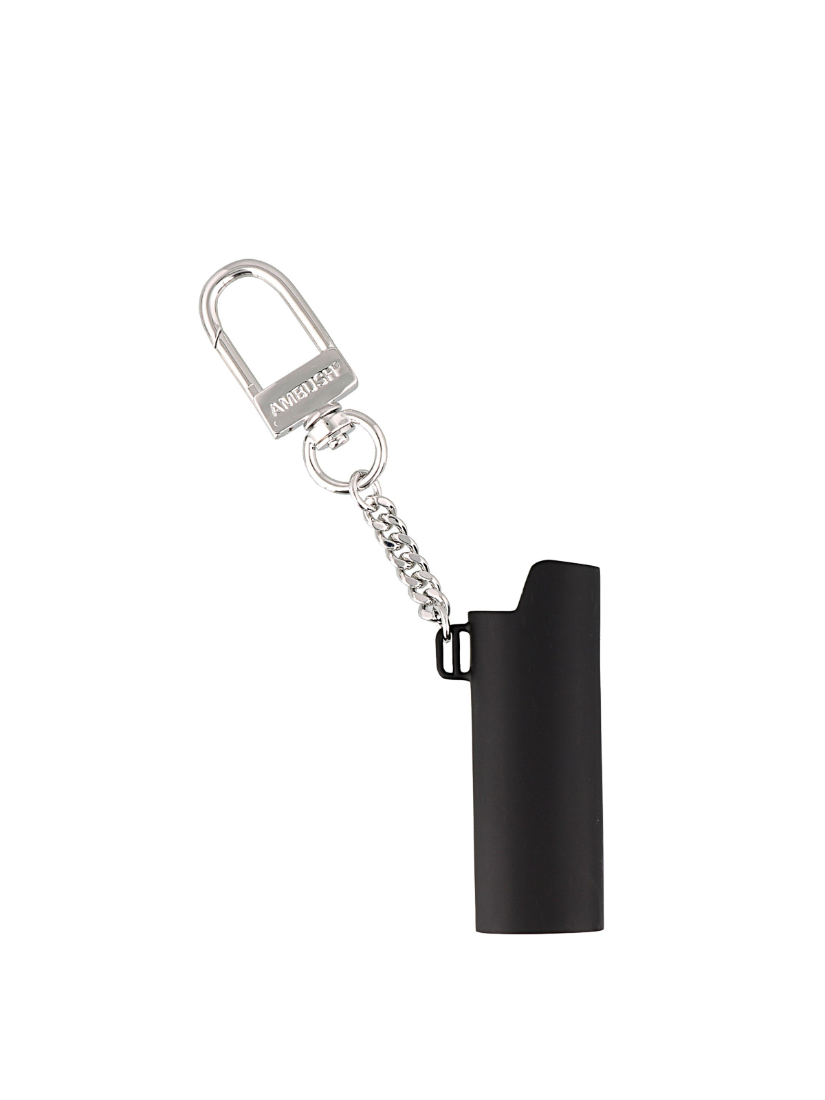 Ambush Black and Silver Logo Lighter Case Keychain Ambush