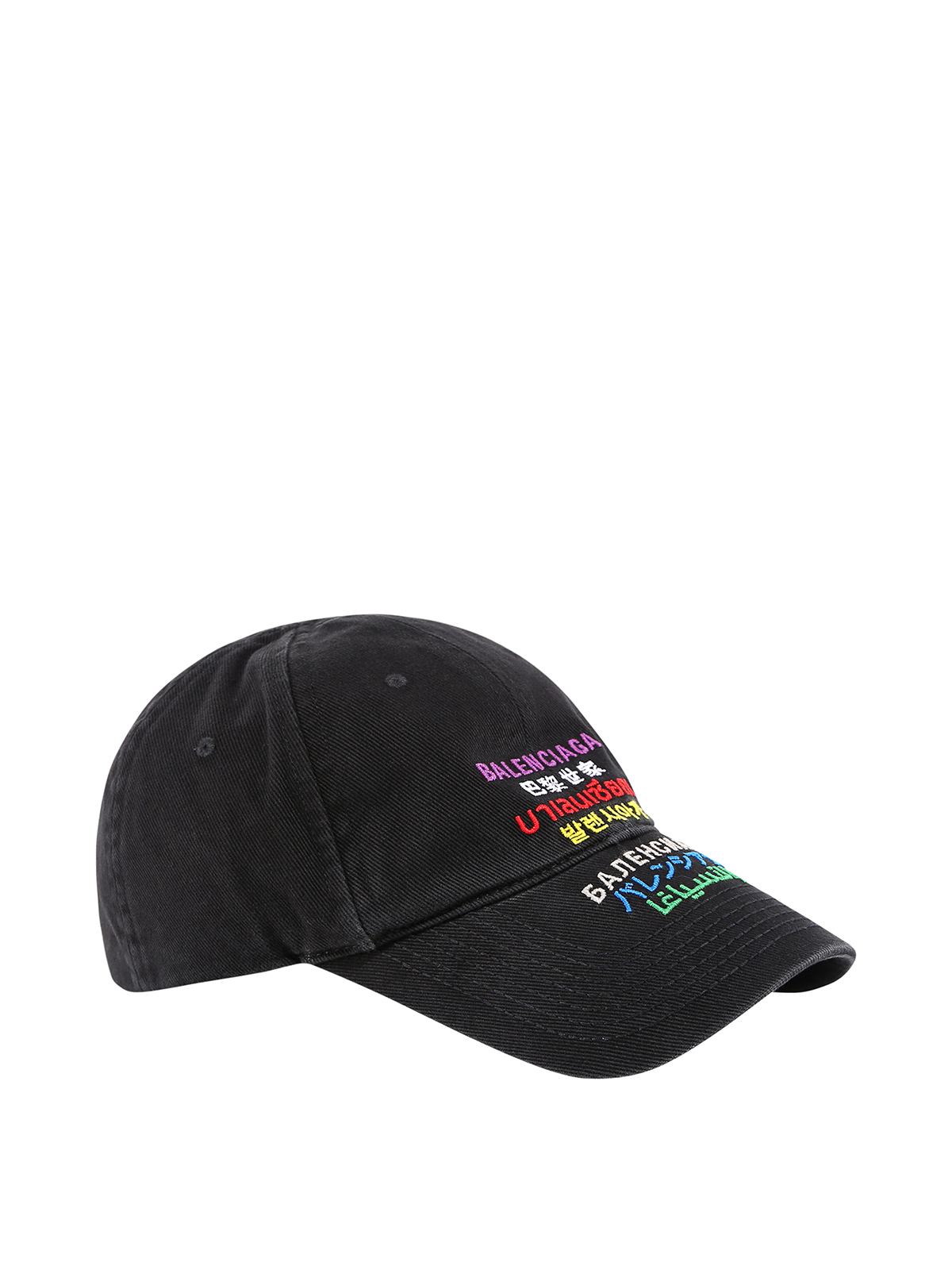 Balenciaga Languages baseball cap - Black - Men|641238410B21098