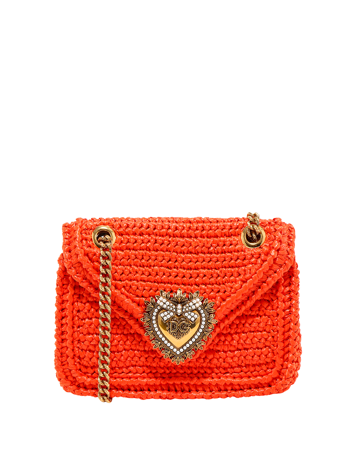 DOLCE & GABBANA Dolce medium woven raffia shoulder bag