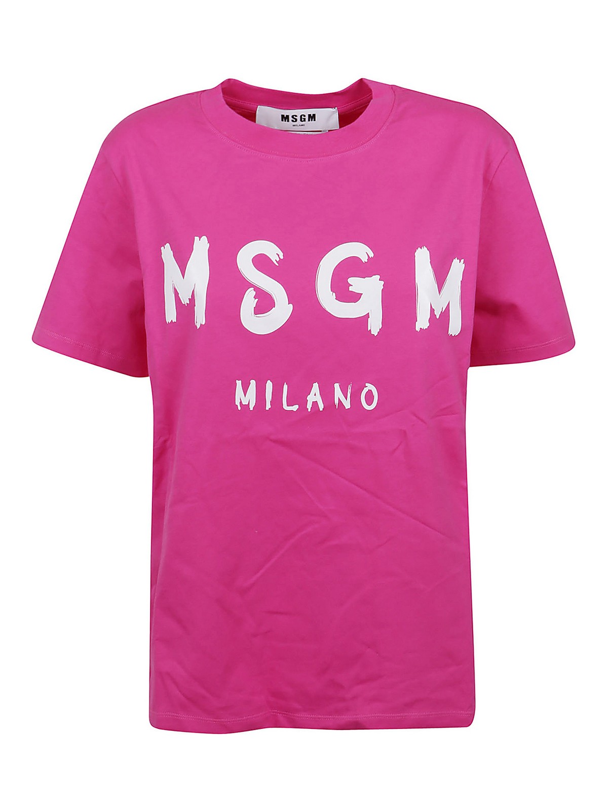 MSGM フリントハミュタショツ 3042MDB103217350 06 MSGM White & Black Logo T-Shirt | Junior Couture USA