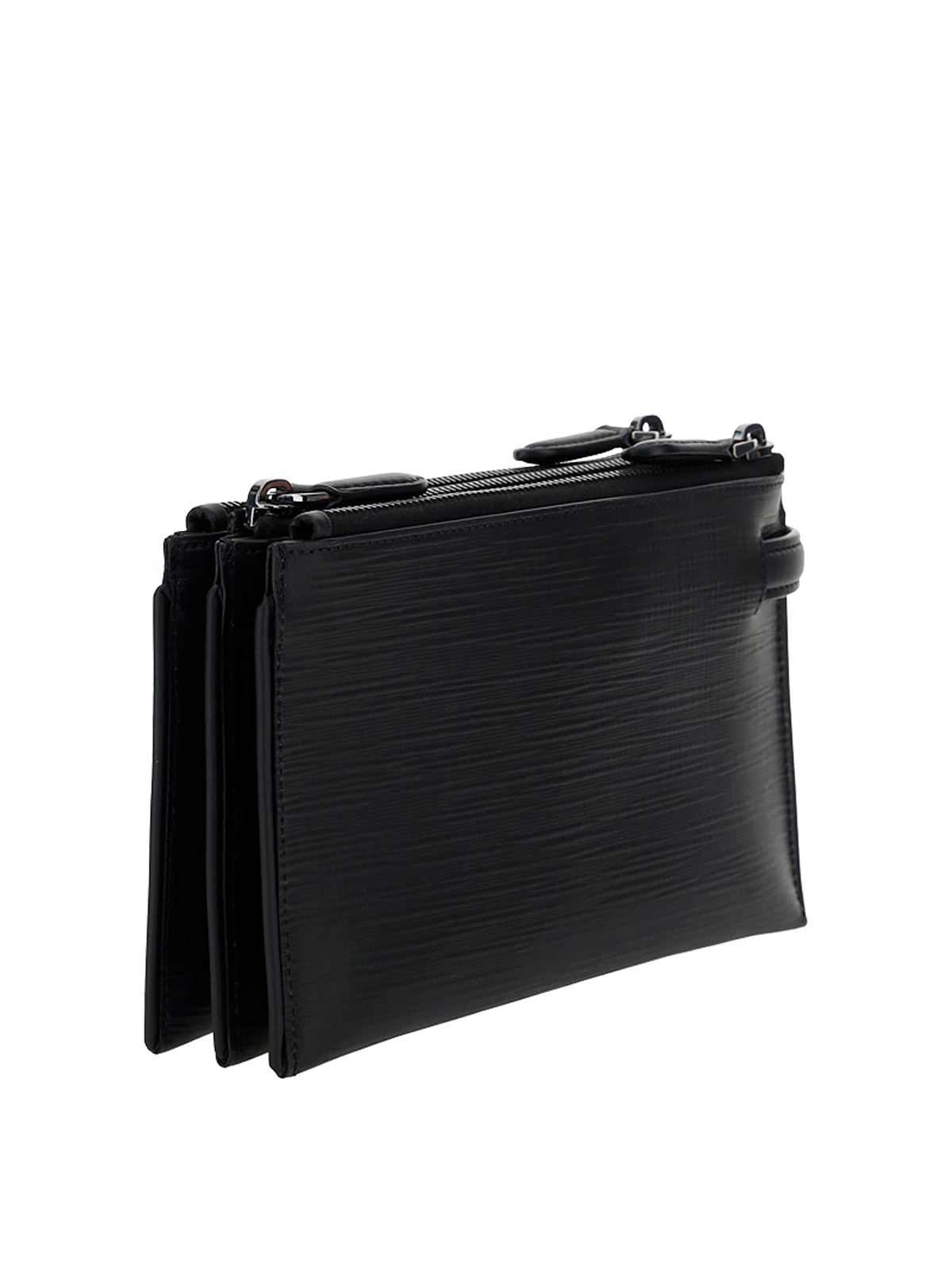 Ermenegildo Zegna Leather pouch - Black - Men|LHJAKC0976JNER
