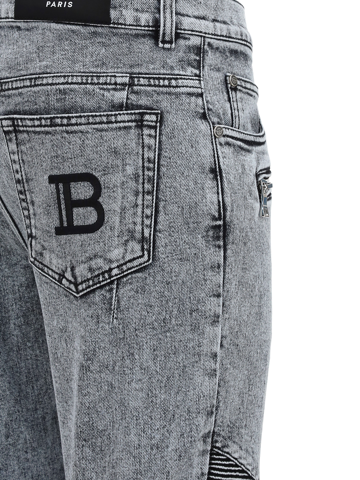 Balmain スキニージーンズ - グレー|VH0MG007136D9FK