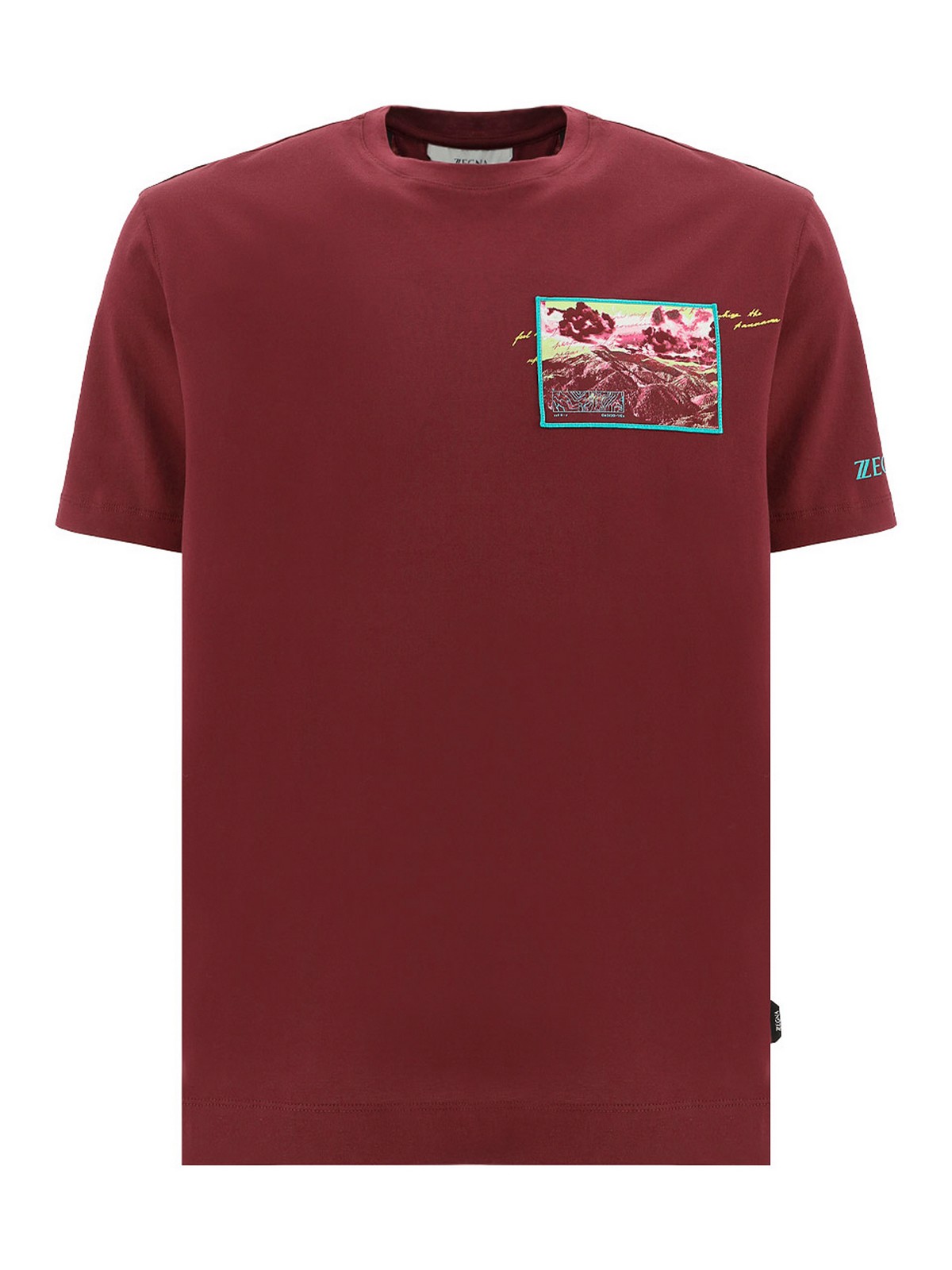 【関税&送料込】Zegna Basic T-Shirt With Logo Embroidery Zegna logo-embroidered Cotton T-shirt | Blue | FARFETCH