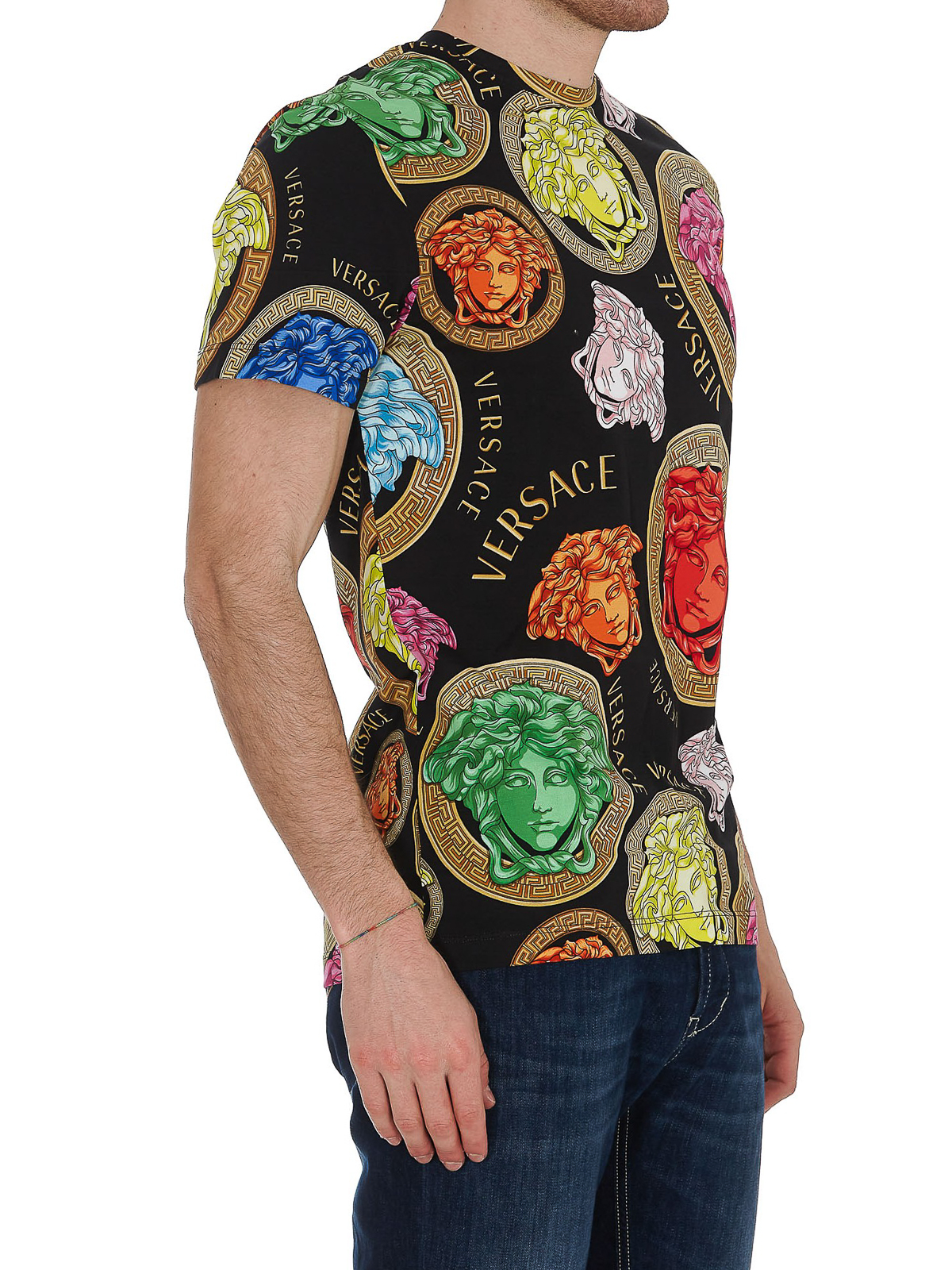 Versace Medusa patterned T-shirt - Multicolour|A772761F010635B020