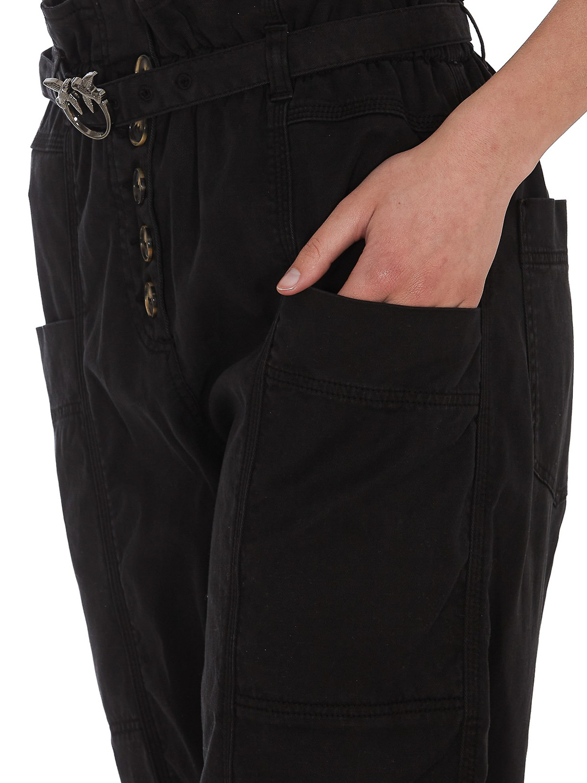 Pinko Botanica trousers - Black - Women | 1N137DY7M5Z99 Pinko Botanica trousers - Black - Women | 1N137DY7M5Z99