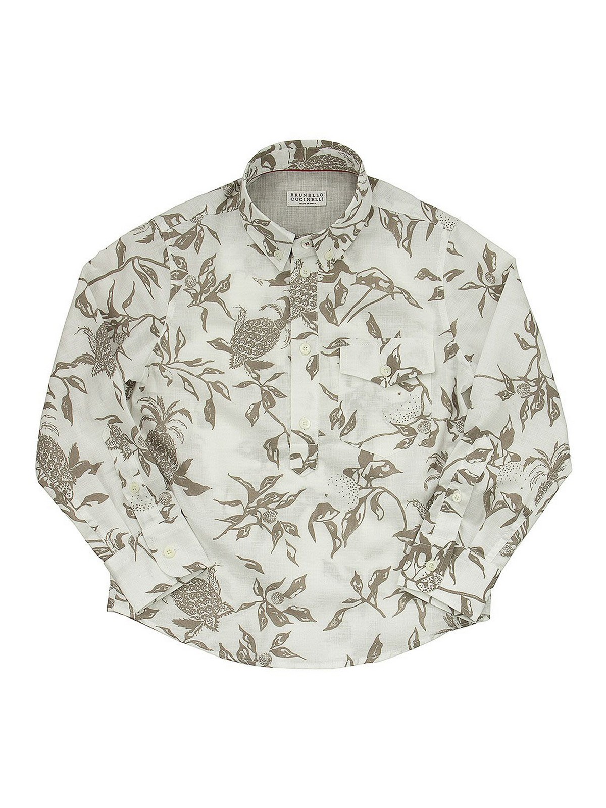 Shirts Brunello Cucinelli - Tropical print shirt - BW639C320AC240