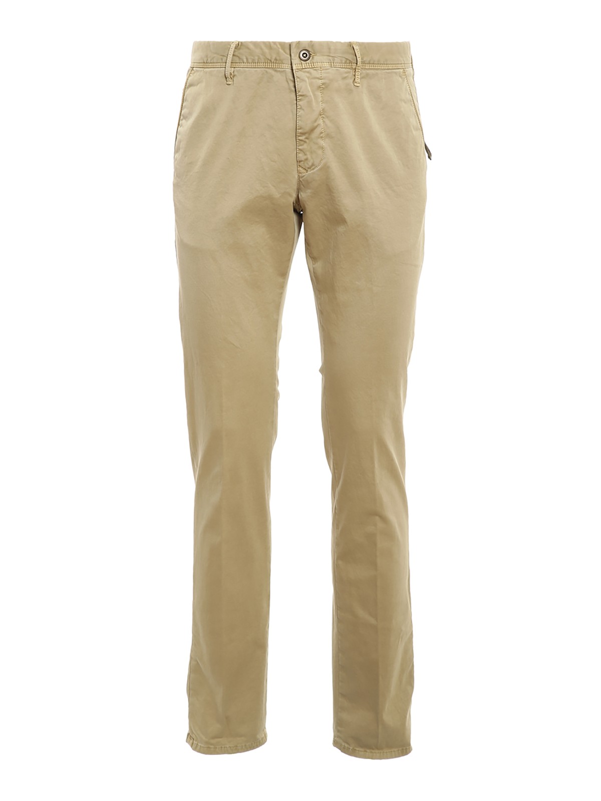 Slowear Incotex Stretch Cotton Trousers In Beis