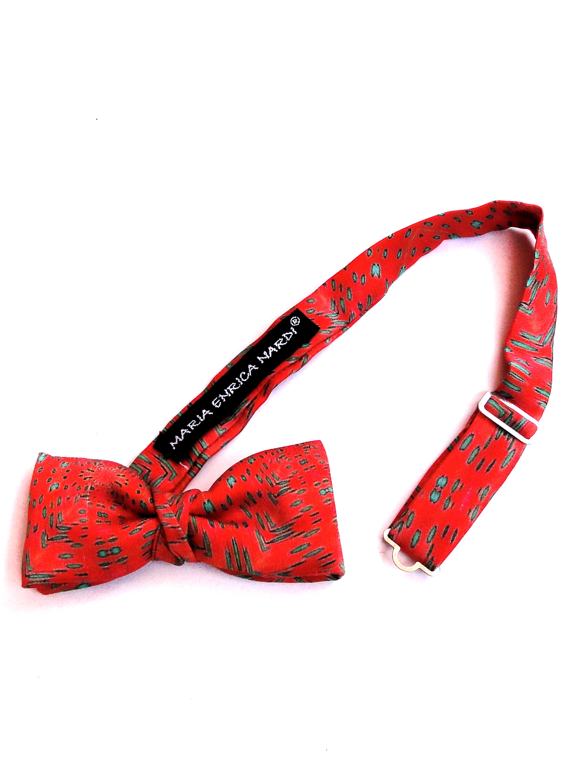 Shop Maria Enrica Nardi Moena Silk Bow Tie In Red