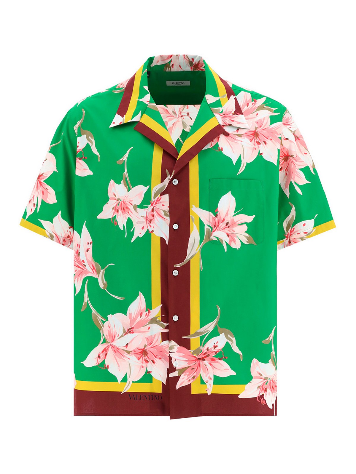 シャツ valentino floral printed shirt Valentino Garavani Floral print shirt - Green|VV0AAA907EDH77