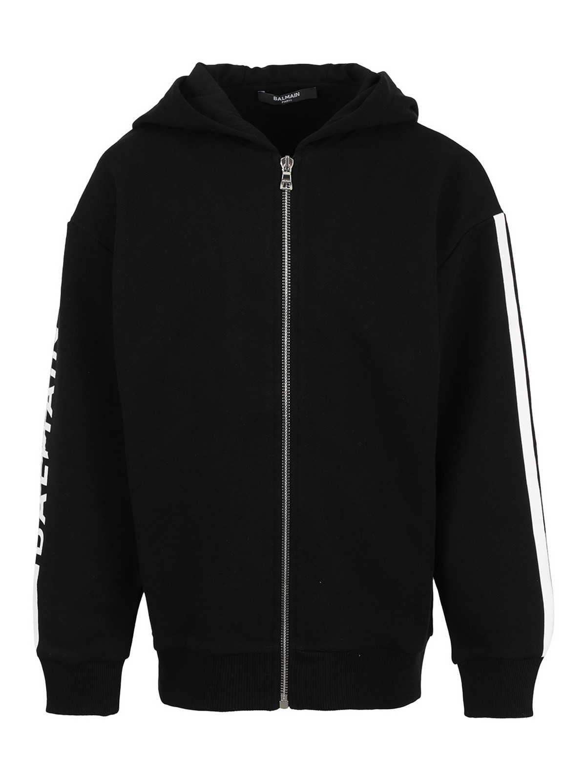 Balmain Zip Hoodie Balmain Black Biker Hoodie Jacket Runway Catalog