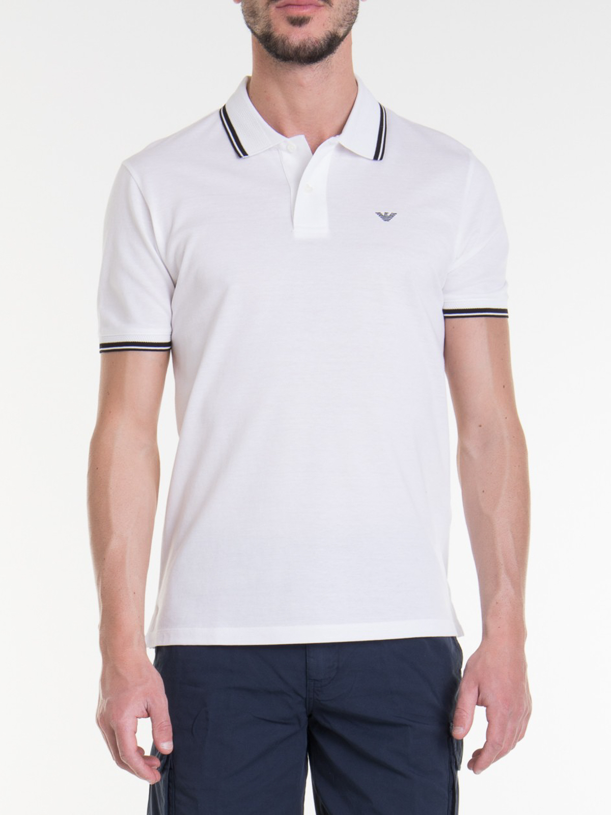 Emporio Armani Men's Polo Shirt - White - Polo Shirts