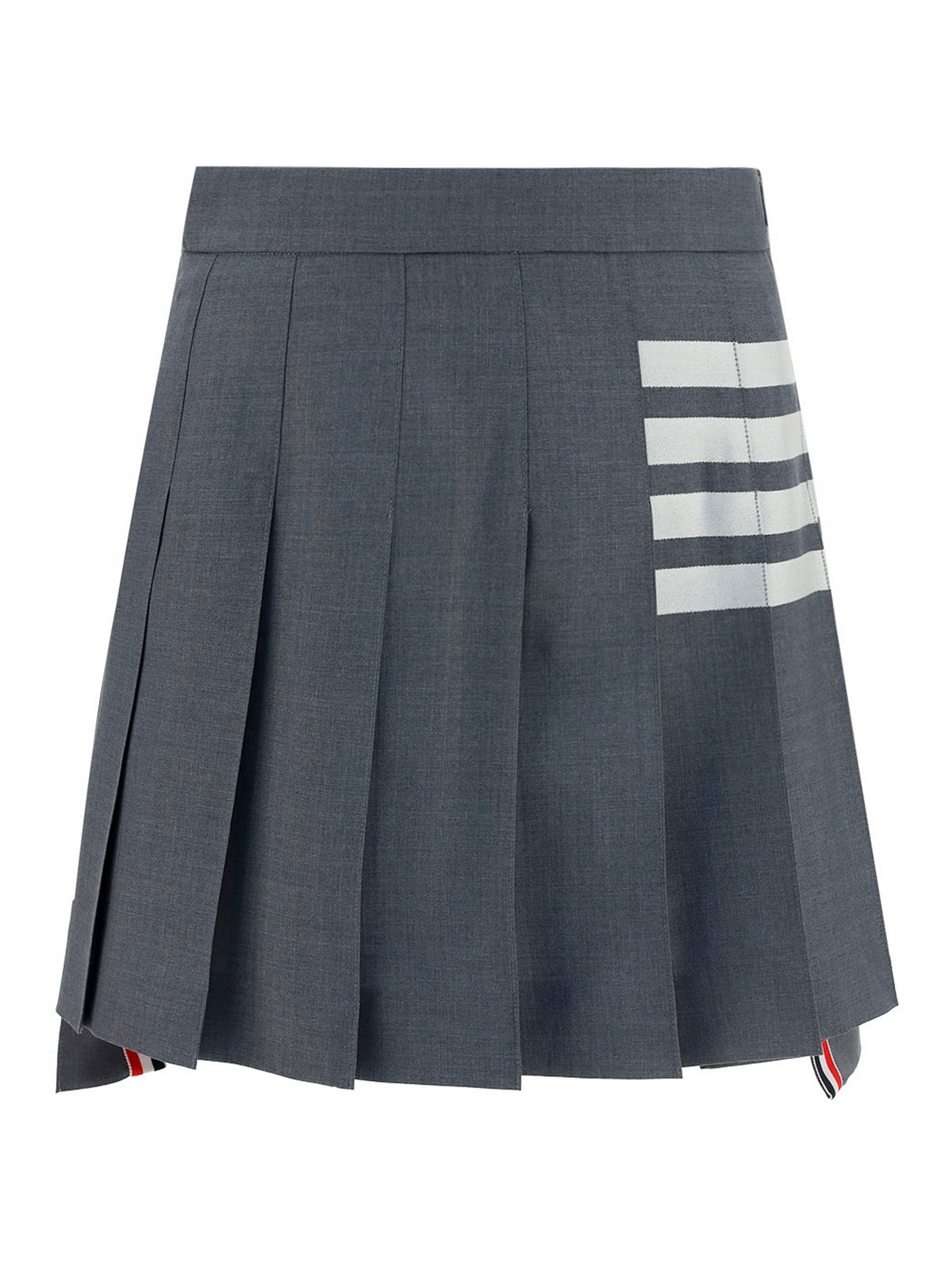 Shop Thom Browne Wool Mini Skirt In Gris