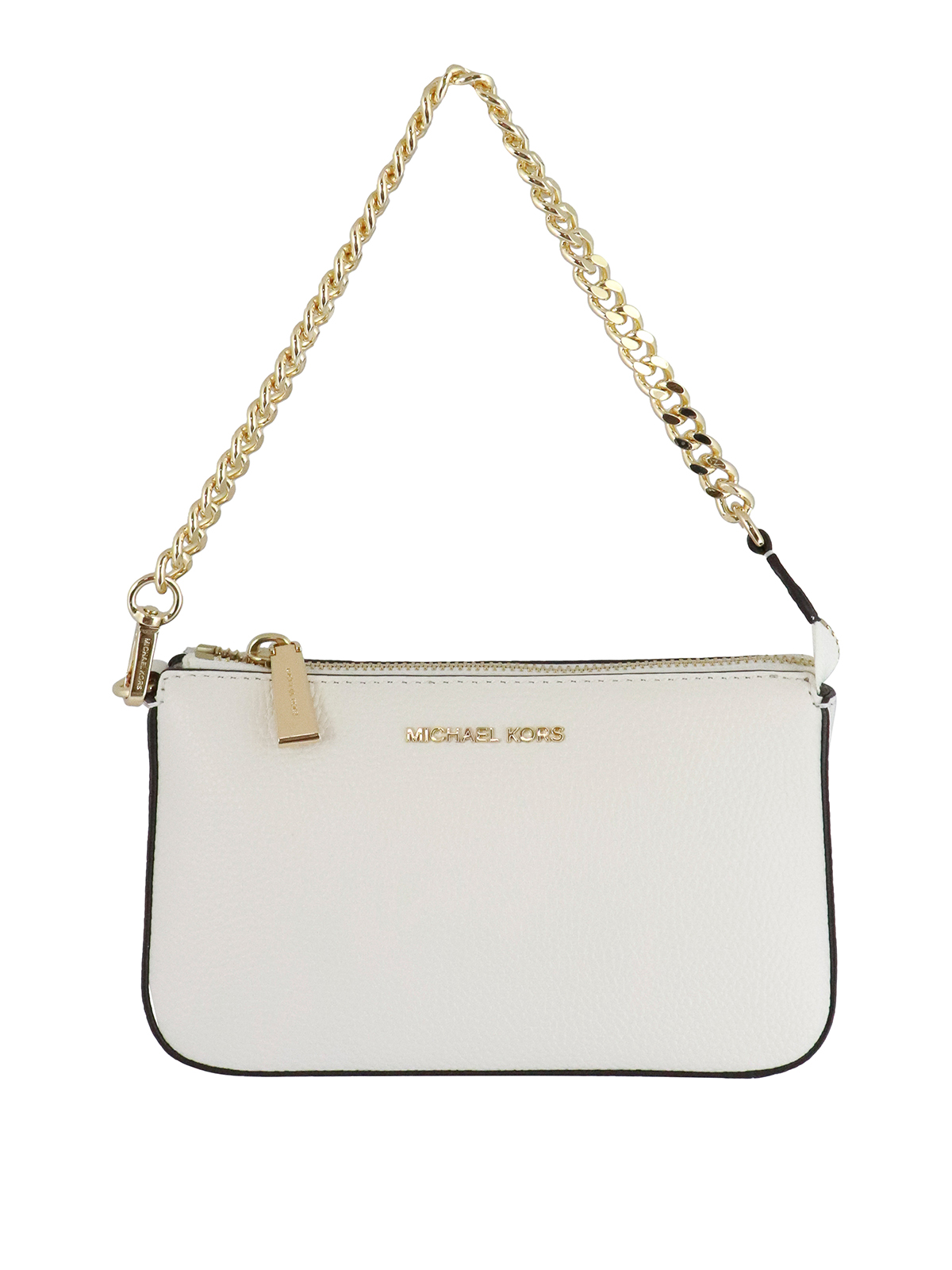 Michael Michael Kors chain clutch in hammered leather