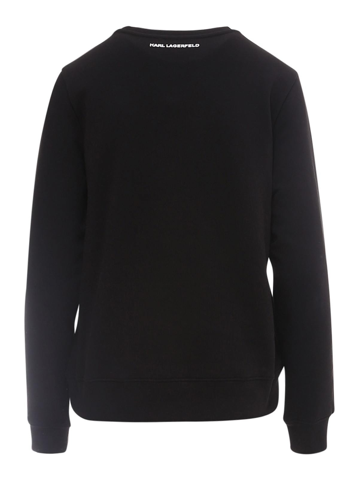 Shop Karl Lagerfeld Embellished Sweatshirt In Black