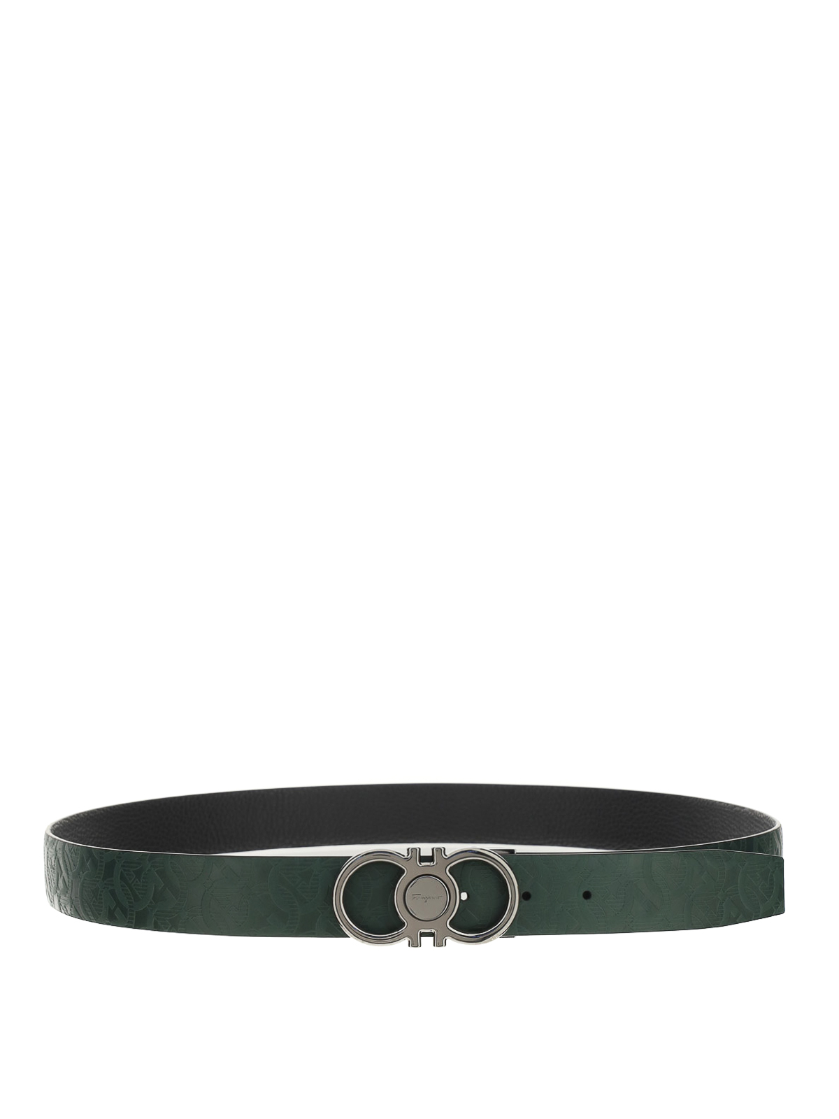 salvatore ferragamo monogram leather belt