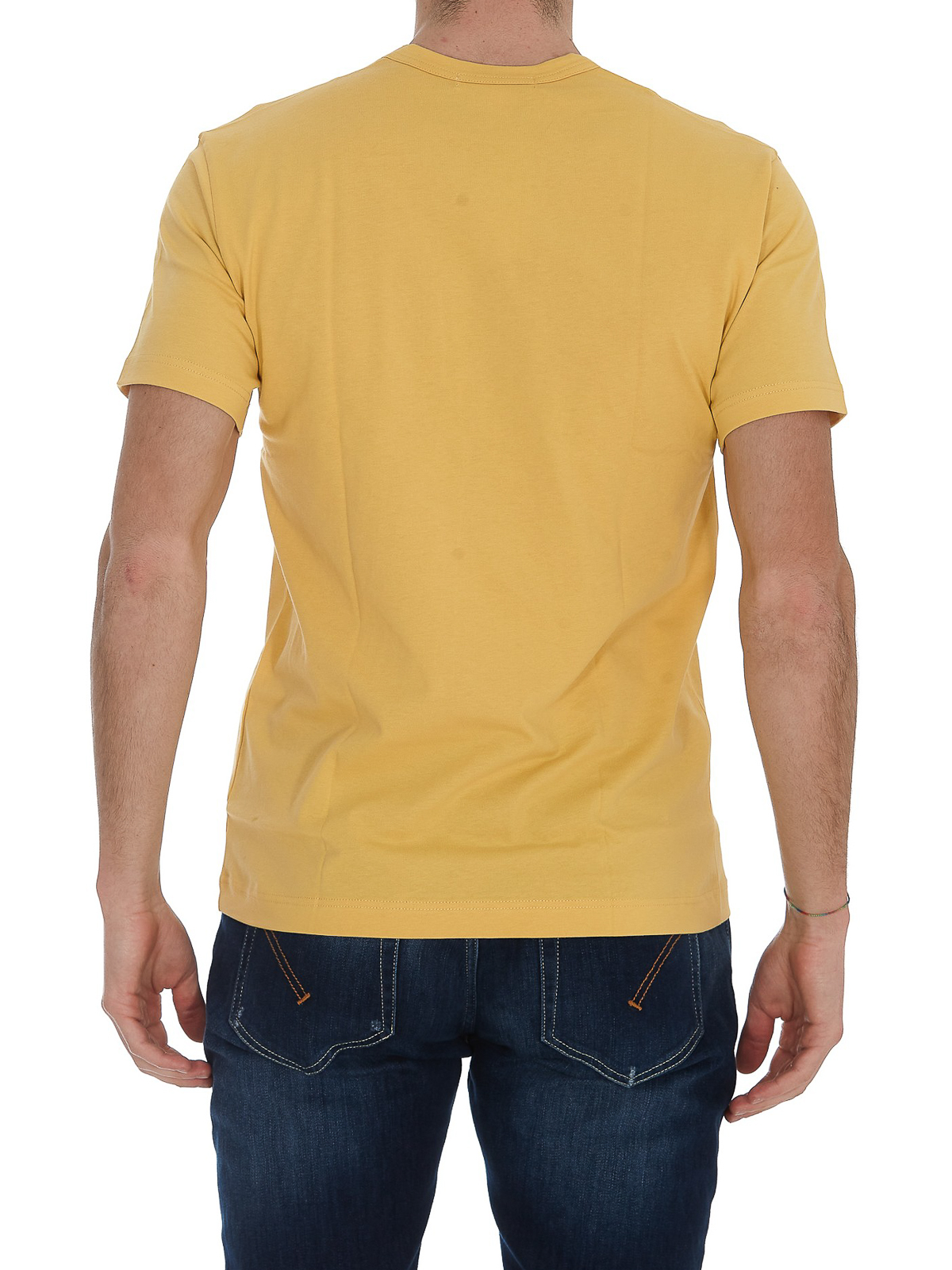 Shop Comme Des Garçons Yellow Cotton T-shirt