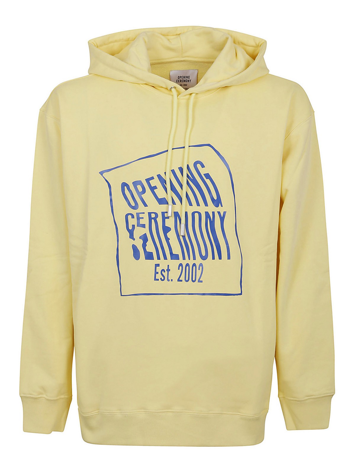 Opening Ceremony Logo Print Hoodie In Yellow