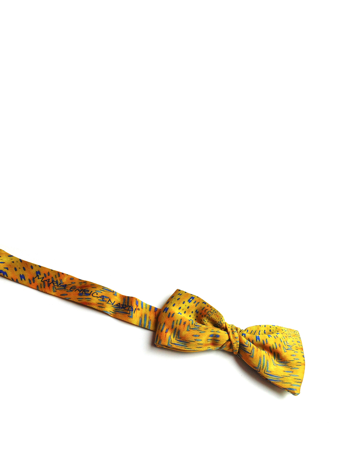 Shop Maria Enrica Nardi Segesta Handmade Silk Bow Tie In Yellow