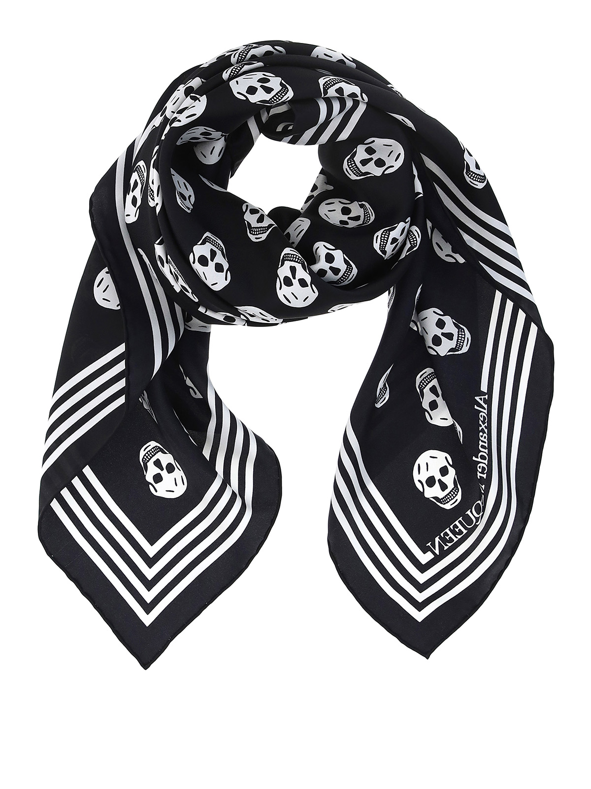 skull motif scarf, Alexander McQueen