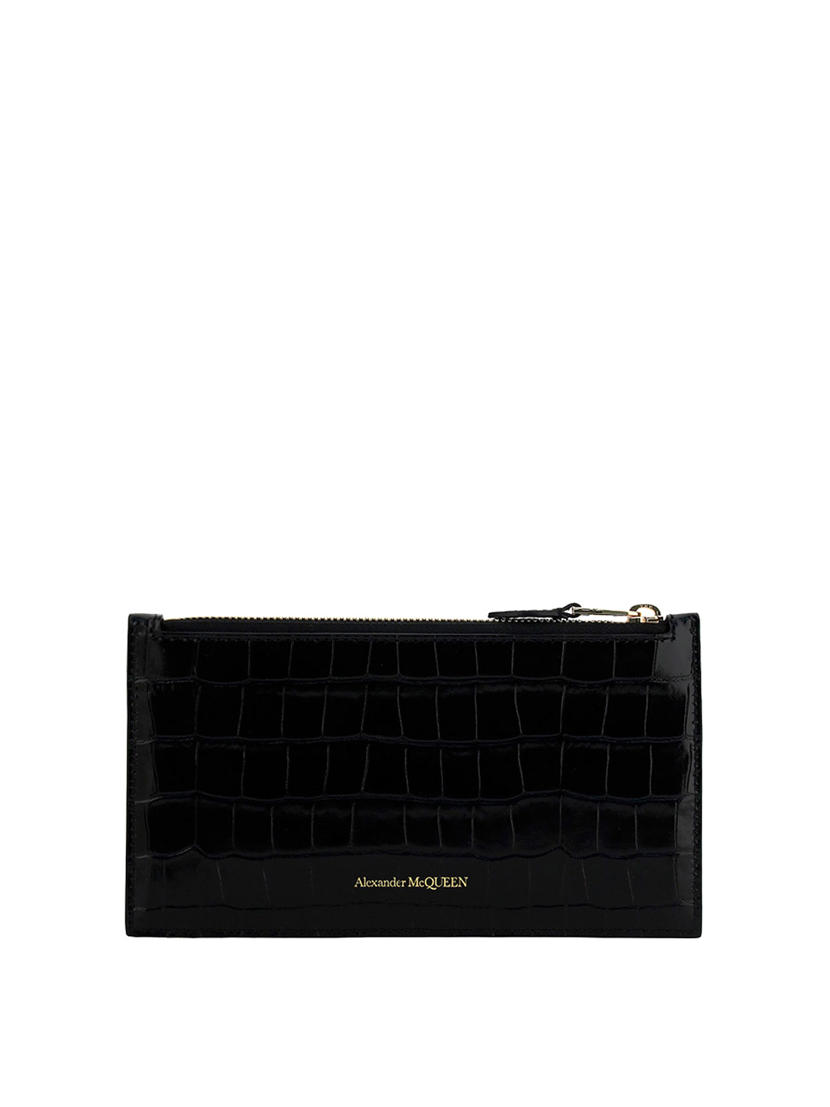 Shop Alexander Mcqueen Skull Card Holder In Negro