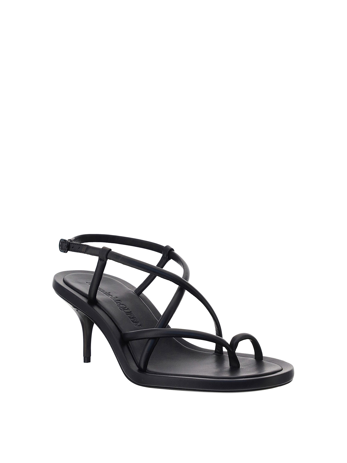 Alexander Mcqueen Leather strappy sandals - Black