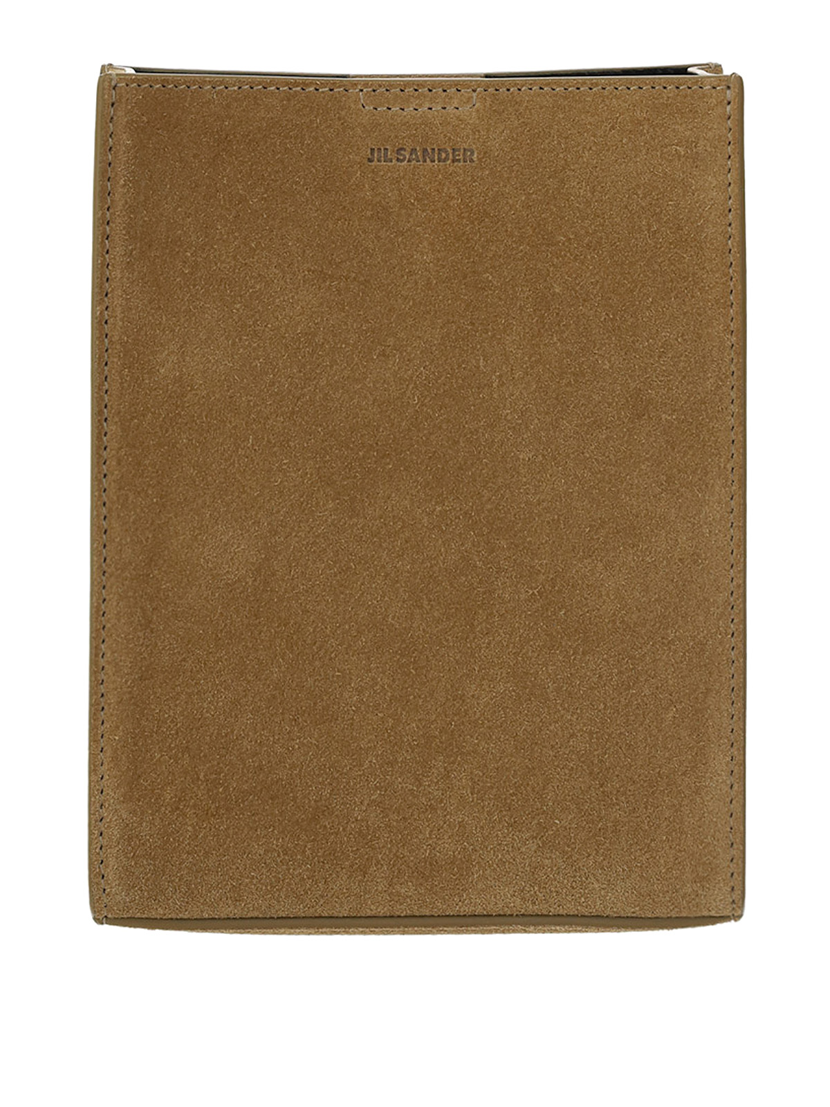 Jil Sander Tangle suede bag - Dark Beige