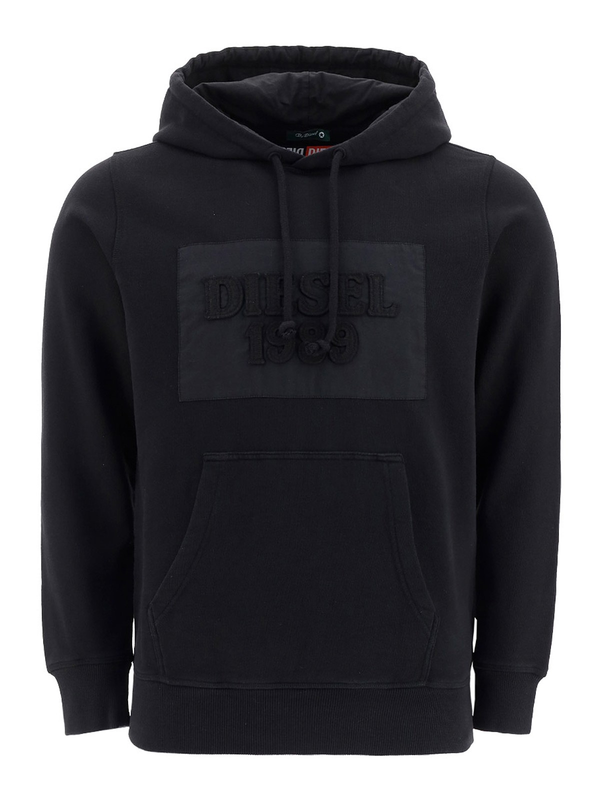 Shop Diesel Cotton Hoodie In Black