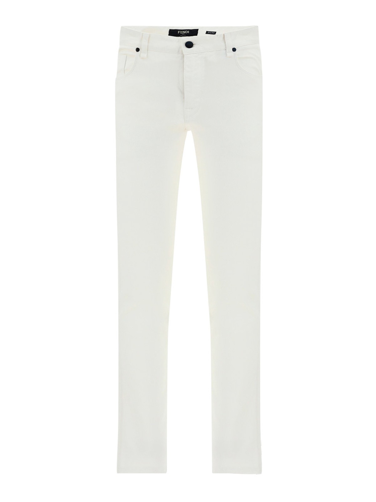 パンツ FENDI Ff off white denim trouser Bianco Fendi off-white FF denim trousers - JAGUAR LUXURY FASHION