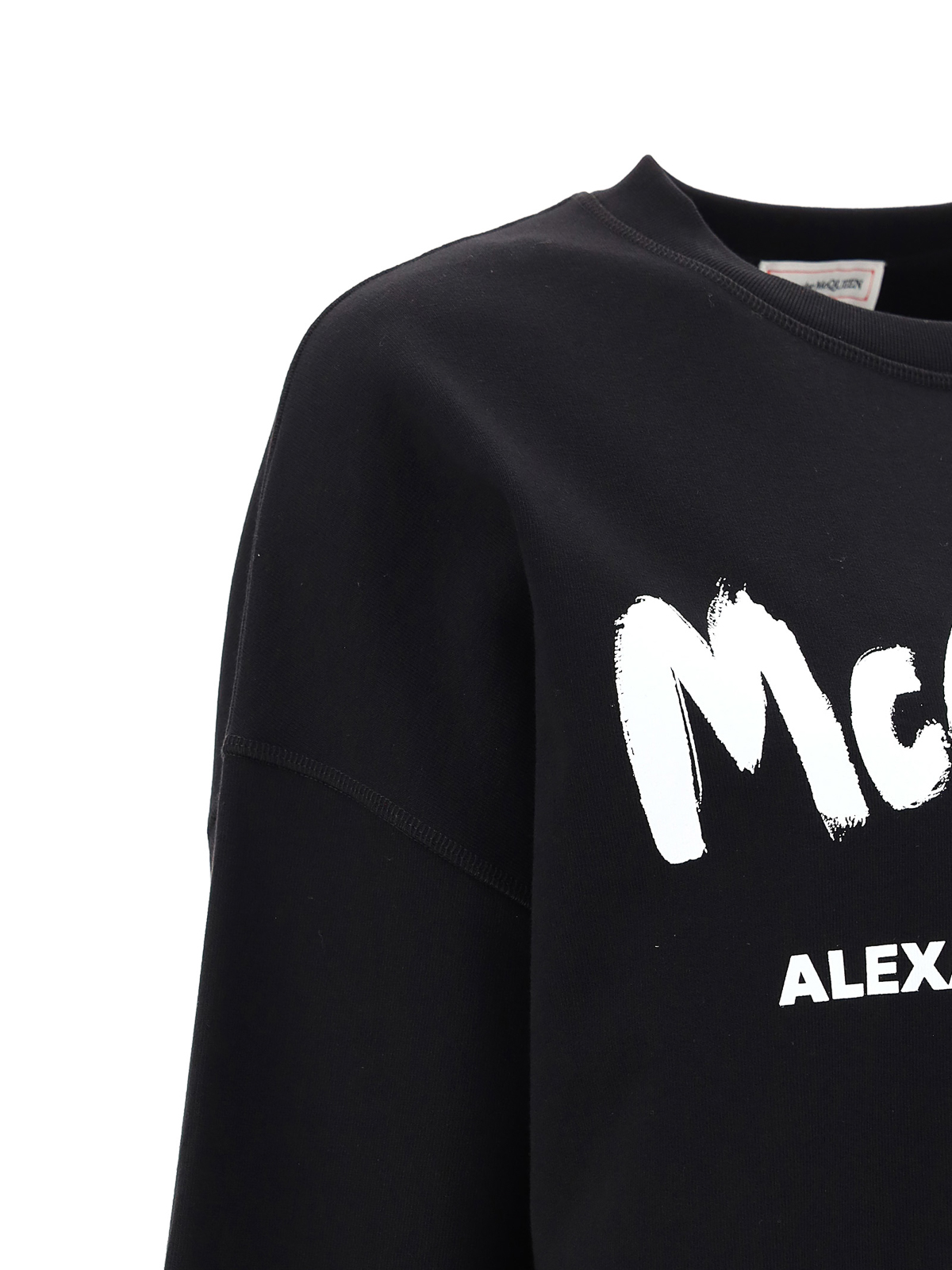 Shop Alexander Mcqueen Logo Printed Sweatshirt In Black