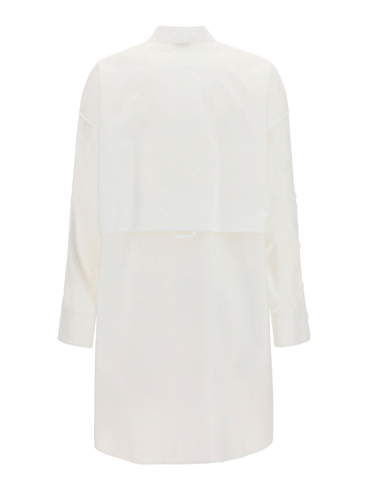 fendi white shirt dress Fendi Off-shoulder linen shirt dress Fendi