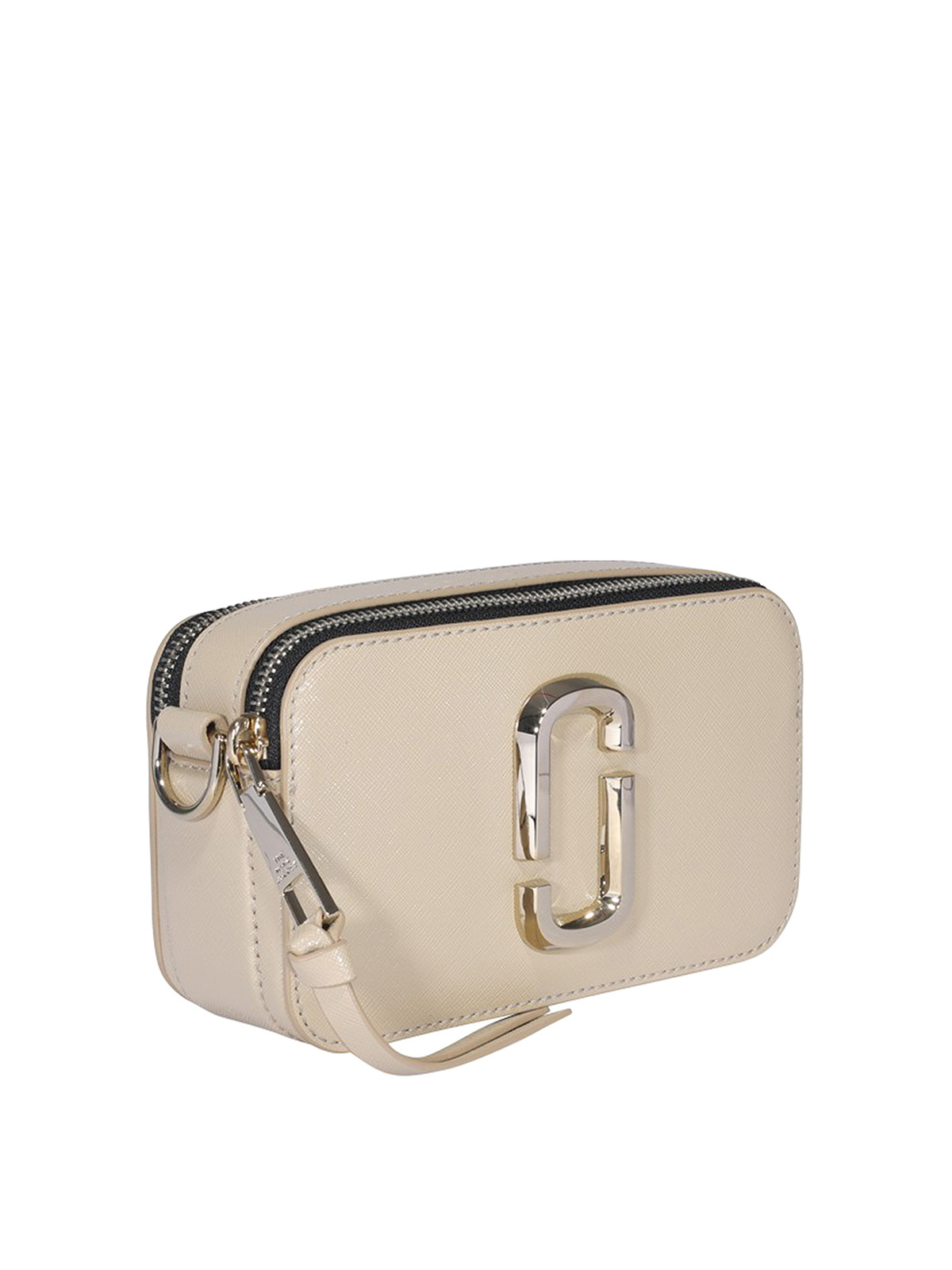 The Snapshot Leather Camera Bag in Beige - Marc Jacobs