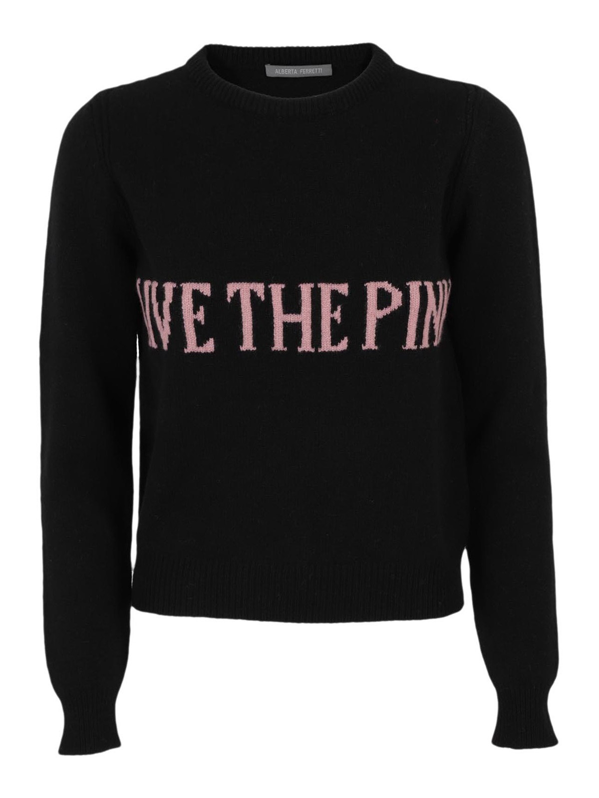 Shop Alberta Ferretti Save The Pink Sweater In Black