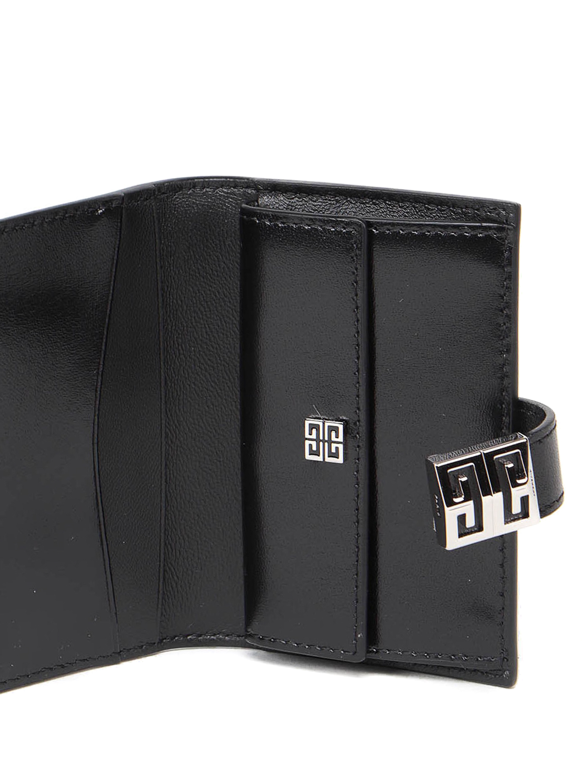 Givenchy Black Leather 4G Zipped Card Holder Givenchy