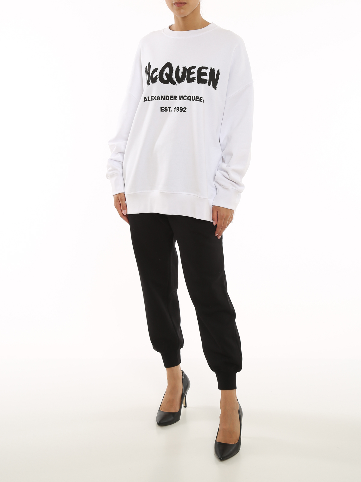 その他 alexander mcqueen White cotton sweatshirt Alexander McQueen White Cotton Sweatshirt – LOZURI®