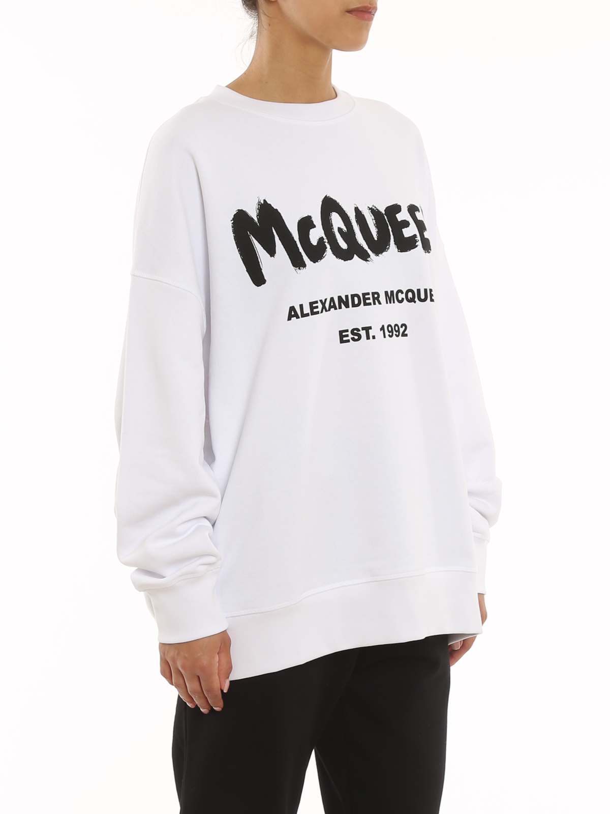 スウェット・トレーナー ALEXANDER MCQUEEN Ivory Cotton Sweatshirt Alexander McQueen Ivory Cotton Sweatshirt | italist, ALWAYS