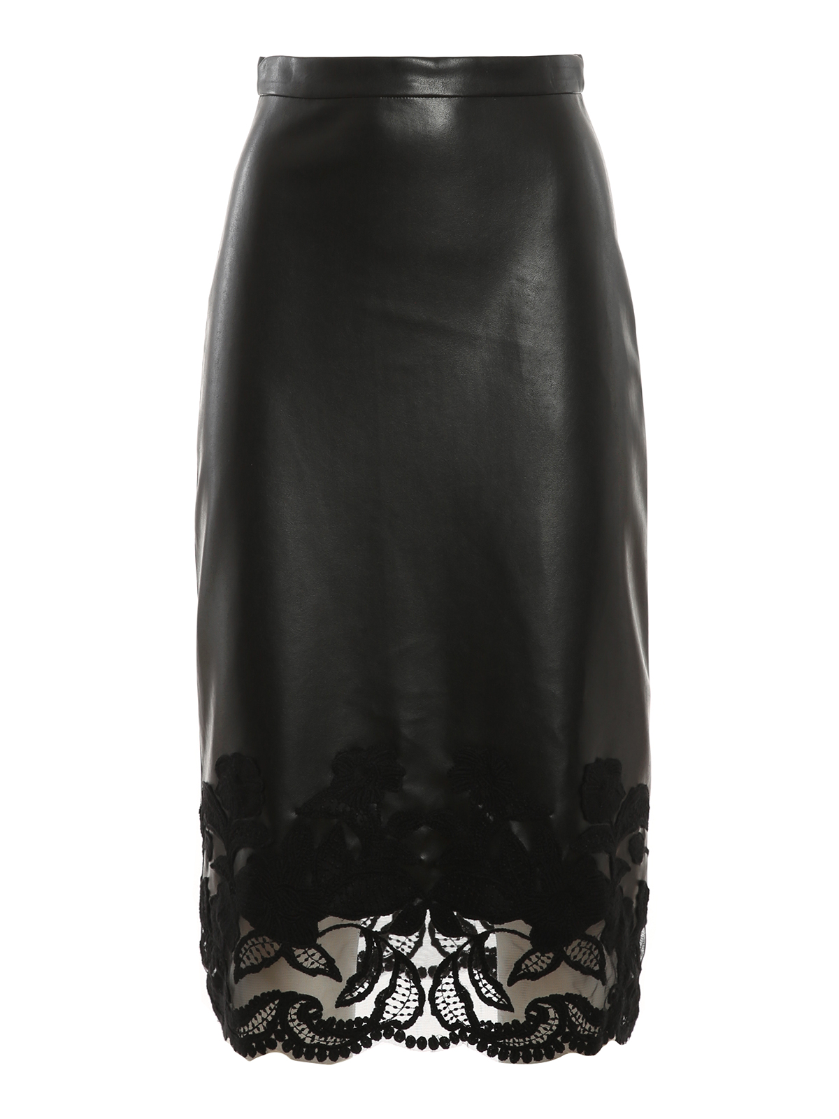 Ermanno Scervino Faux leather skirt - Black | D392O301EYU95708