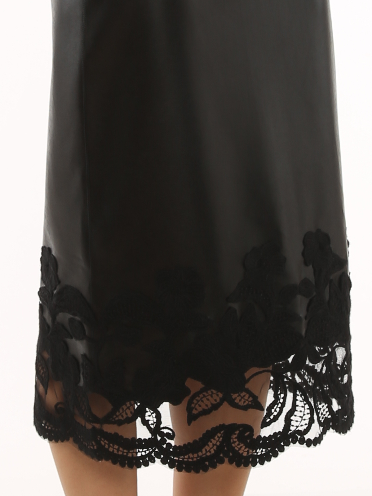 Ermanno Scervino Faux leather skirt - Black | D392O301EYU95708