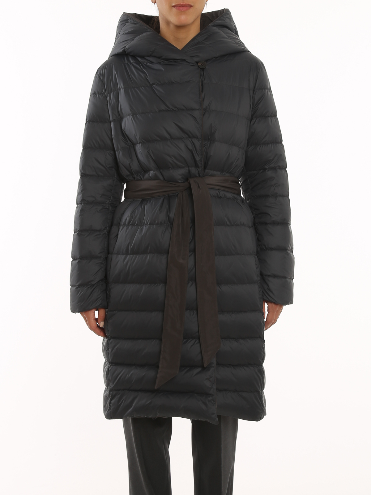 Peserico Reversible padded hooded jacket - Grey|S24385A6687A79A