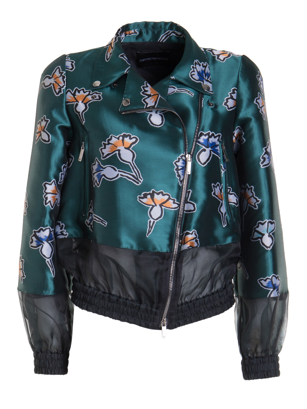 Lv Print Fabric Leather Jacket