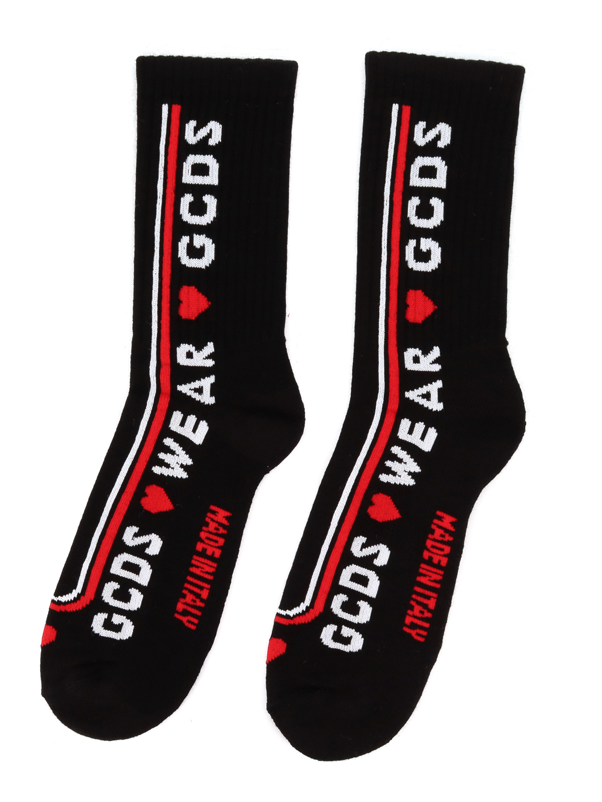 Shop Gcds Logo Embroidery Socks In Black