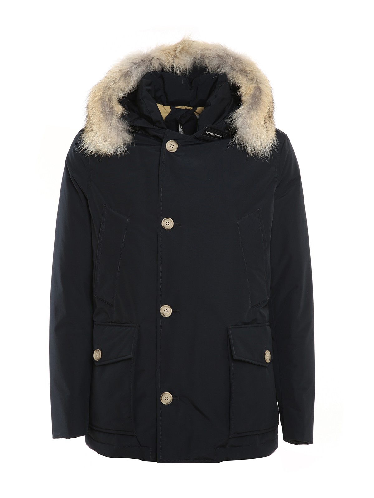 Shop Woolrich Arctic Anorak Padded Coat In Dark Blue