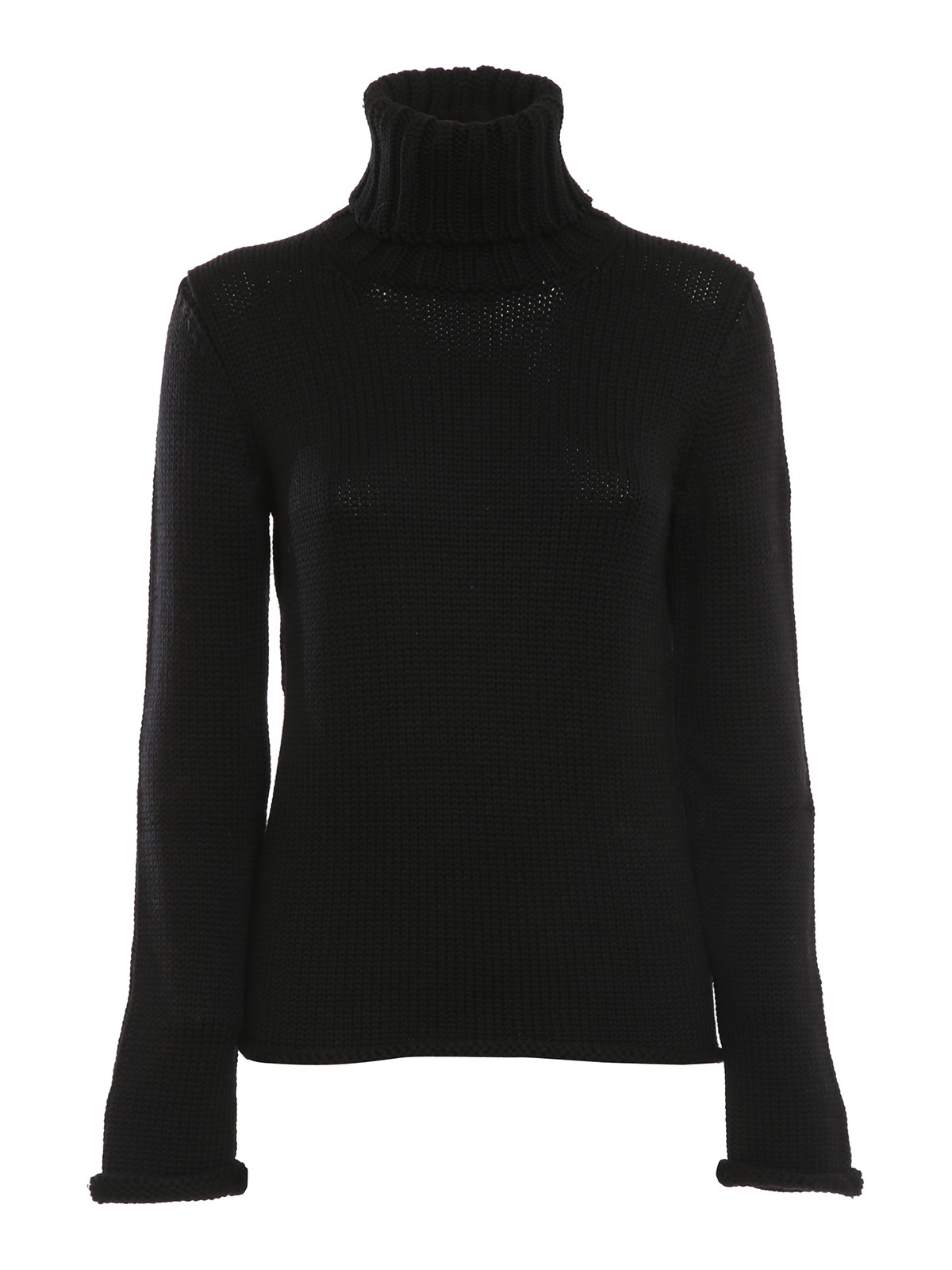 Slowear Zanone Merino Wool Turtleneck In Black