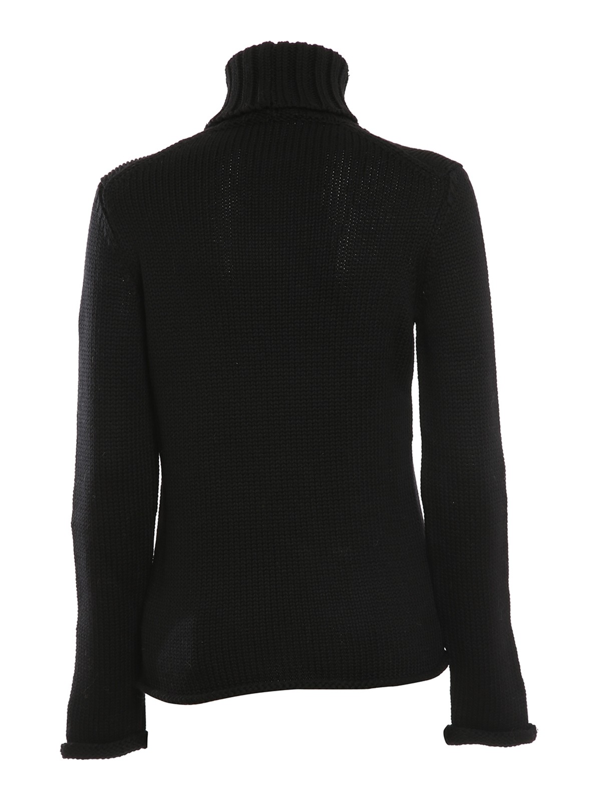 Slowear Zanone Merino Wool Turtleneck In Black