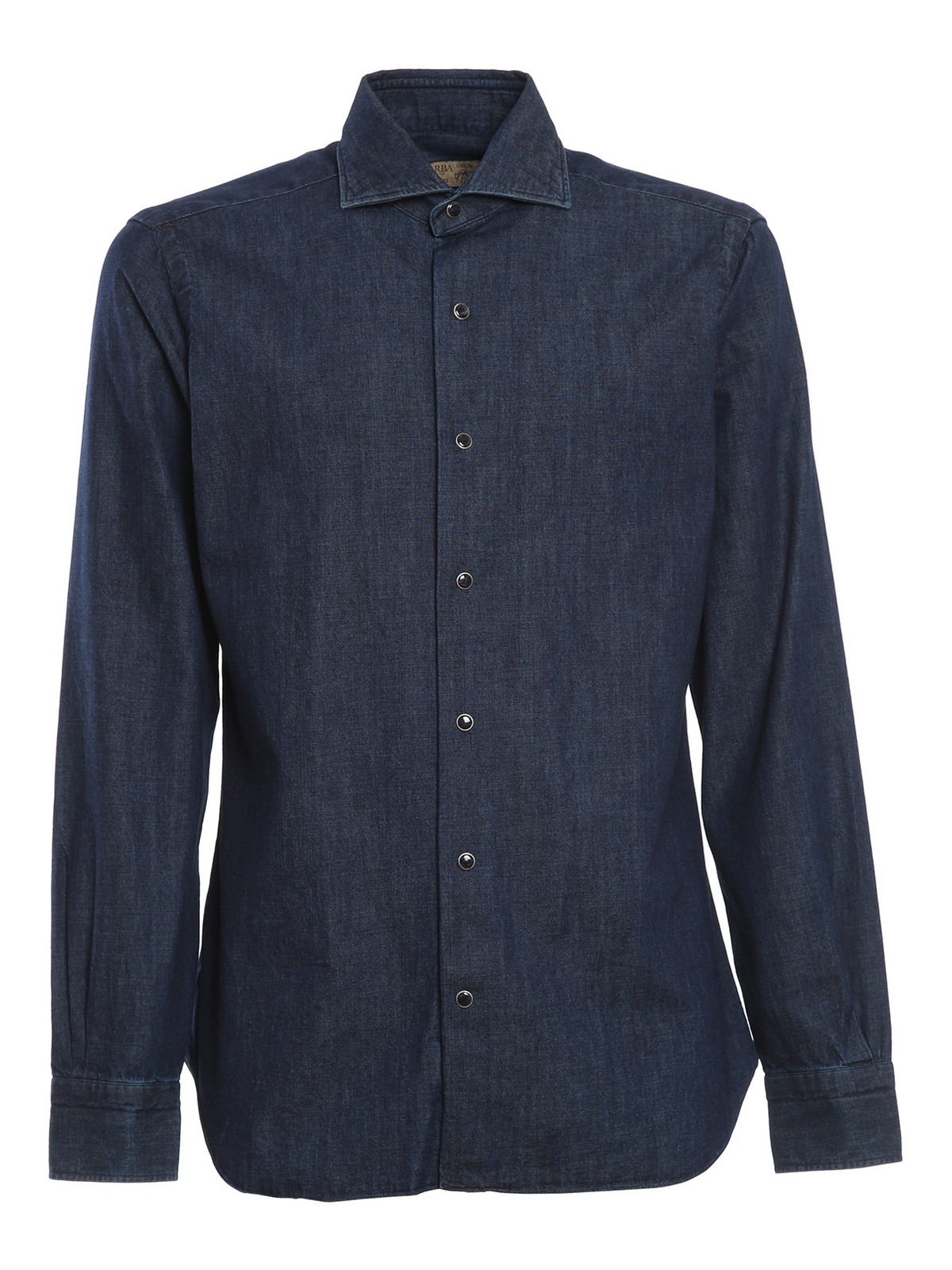 Tシャツ・カットソー BARBA DENIM SHIRT (LIU13P01PZ0998U 093 0001 DARK DENIM) Barba Denim shirt - Dark Wash - Men | LIU13P01684801 | thebs.com
